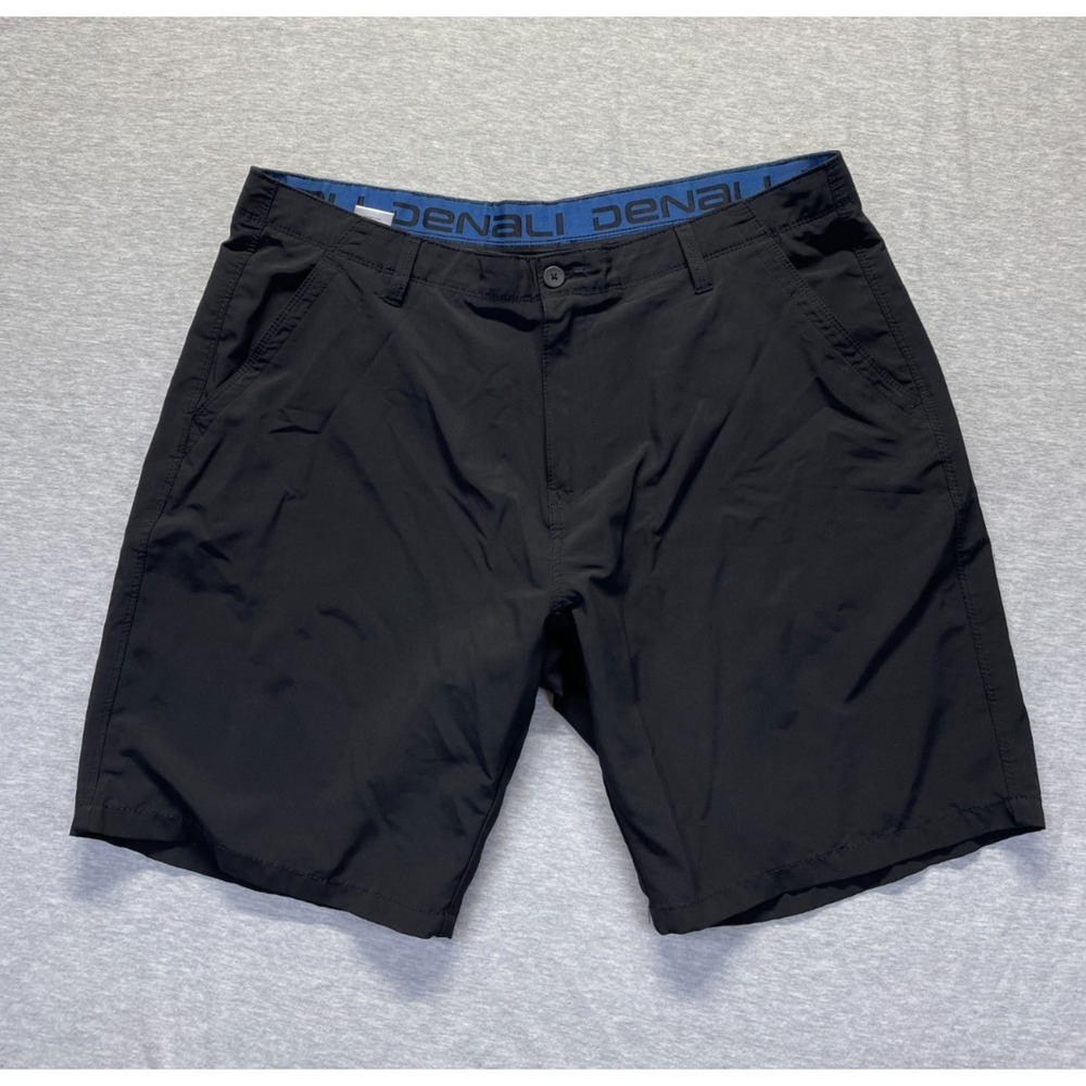 Denali Hybrid Chino Shorts Mens 40 Black Stretch Quick Dry Casual Slash Pockets